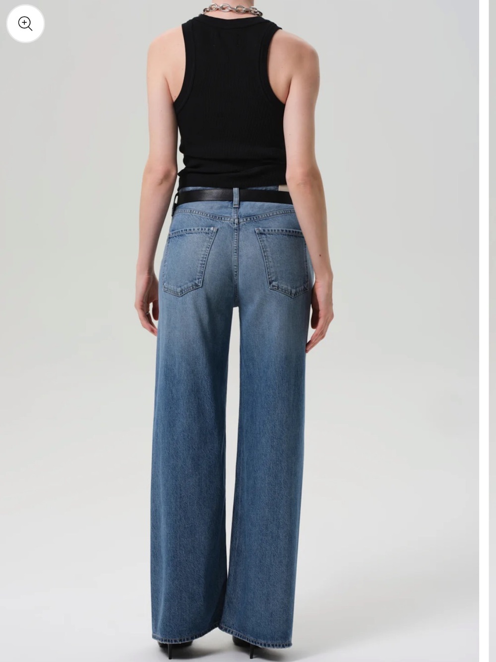 Citizens Of Humanity Paloma Medium Blue Baggy Wide-Leg High-Rise Jeans sz 24 - Picture 2 of 16